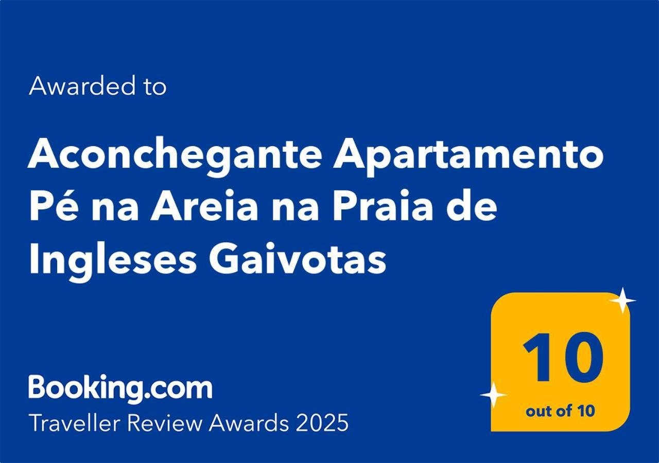 Aconchegante Apartamento Pe Na Areia Na Praia De Ingleses Gaivotas 70M Do Mar Флорианополис Экстерьер фото